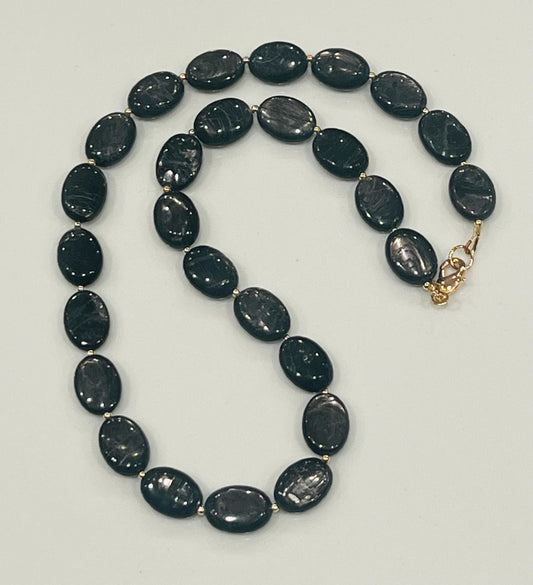 Hypersthene Beaded Necklace