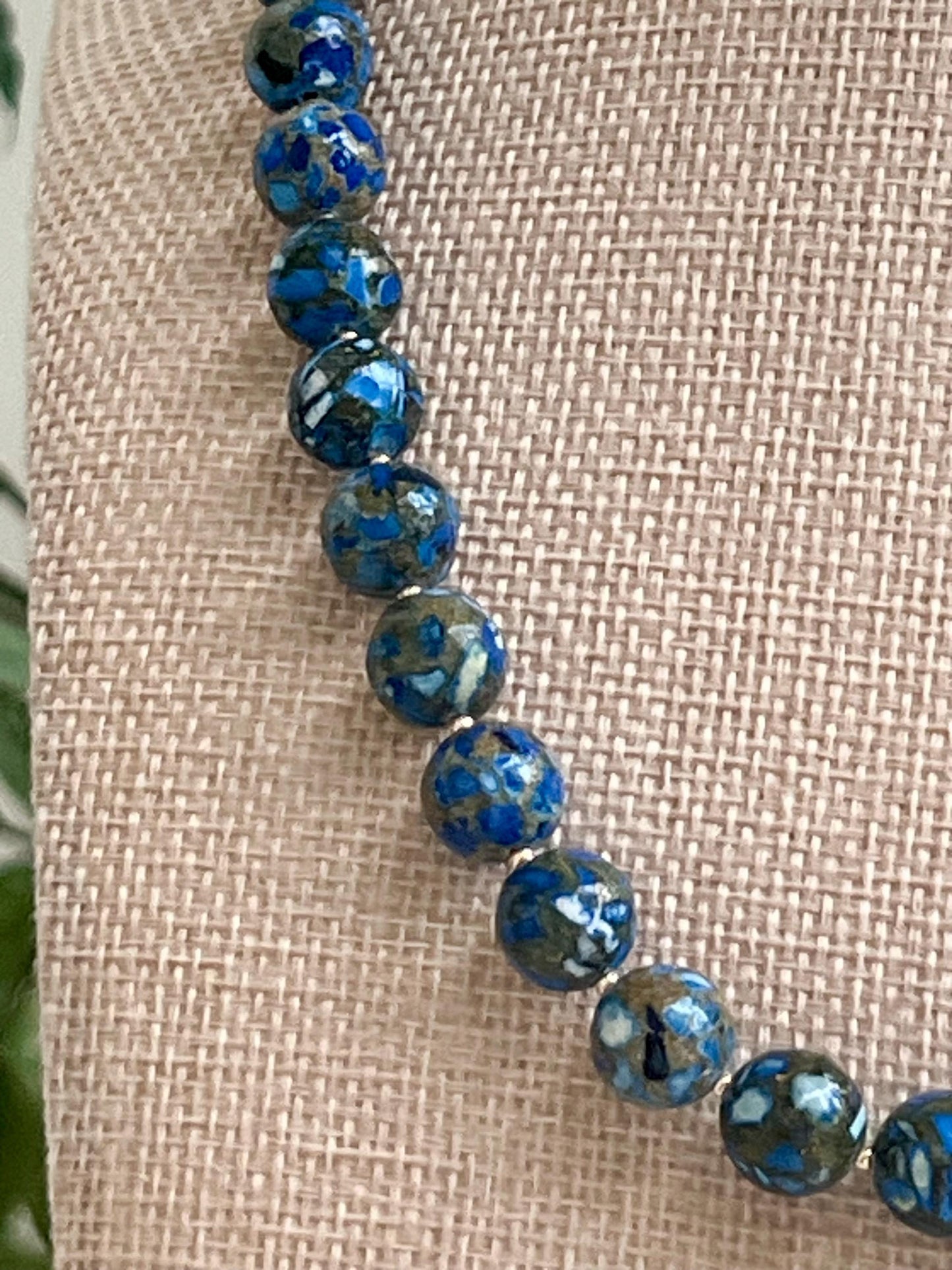 Mohave Copper Royal Blue Turquoise Beaded Necklace