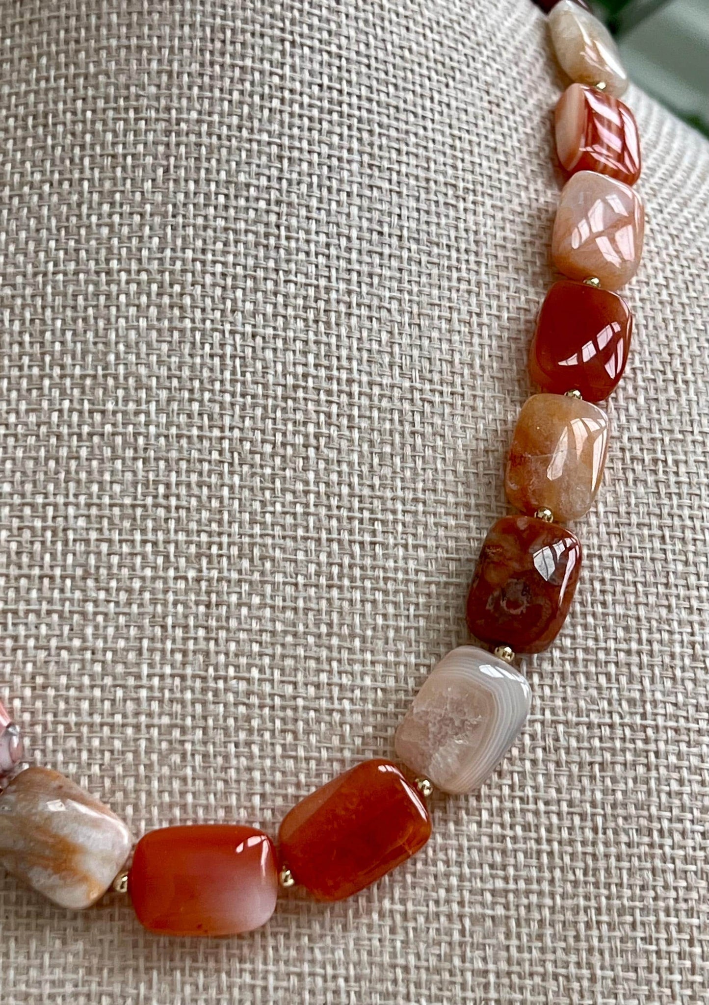 Botswana Agate Beaded Necklace