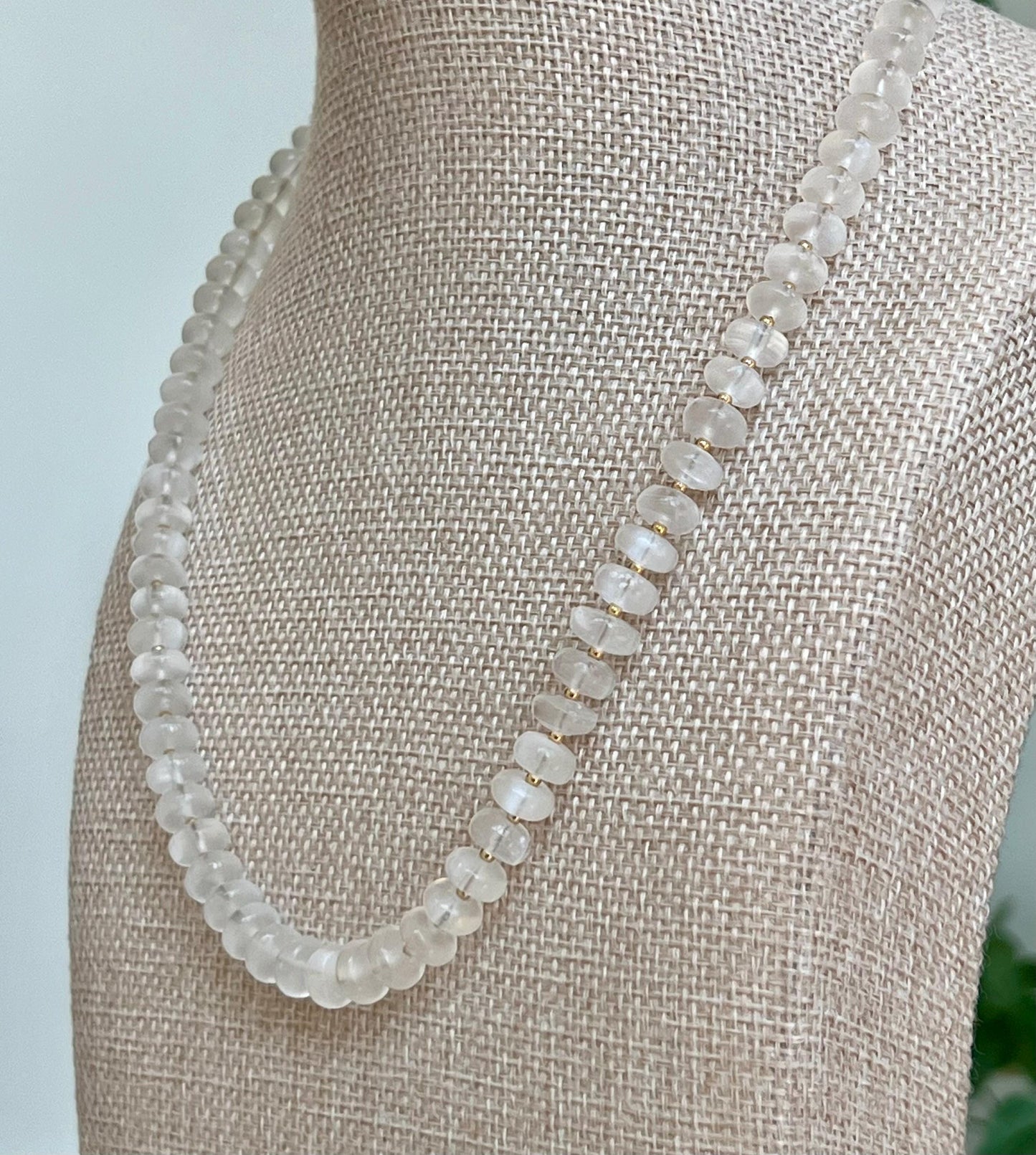 Selenite Beaded Necklace
