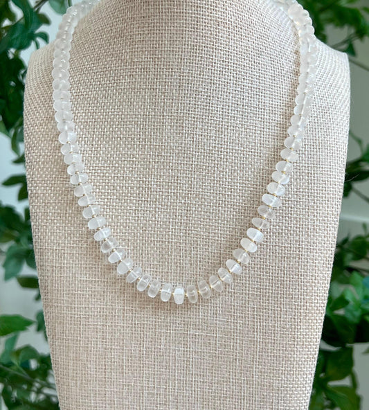 Selenite Beaded Necklace