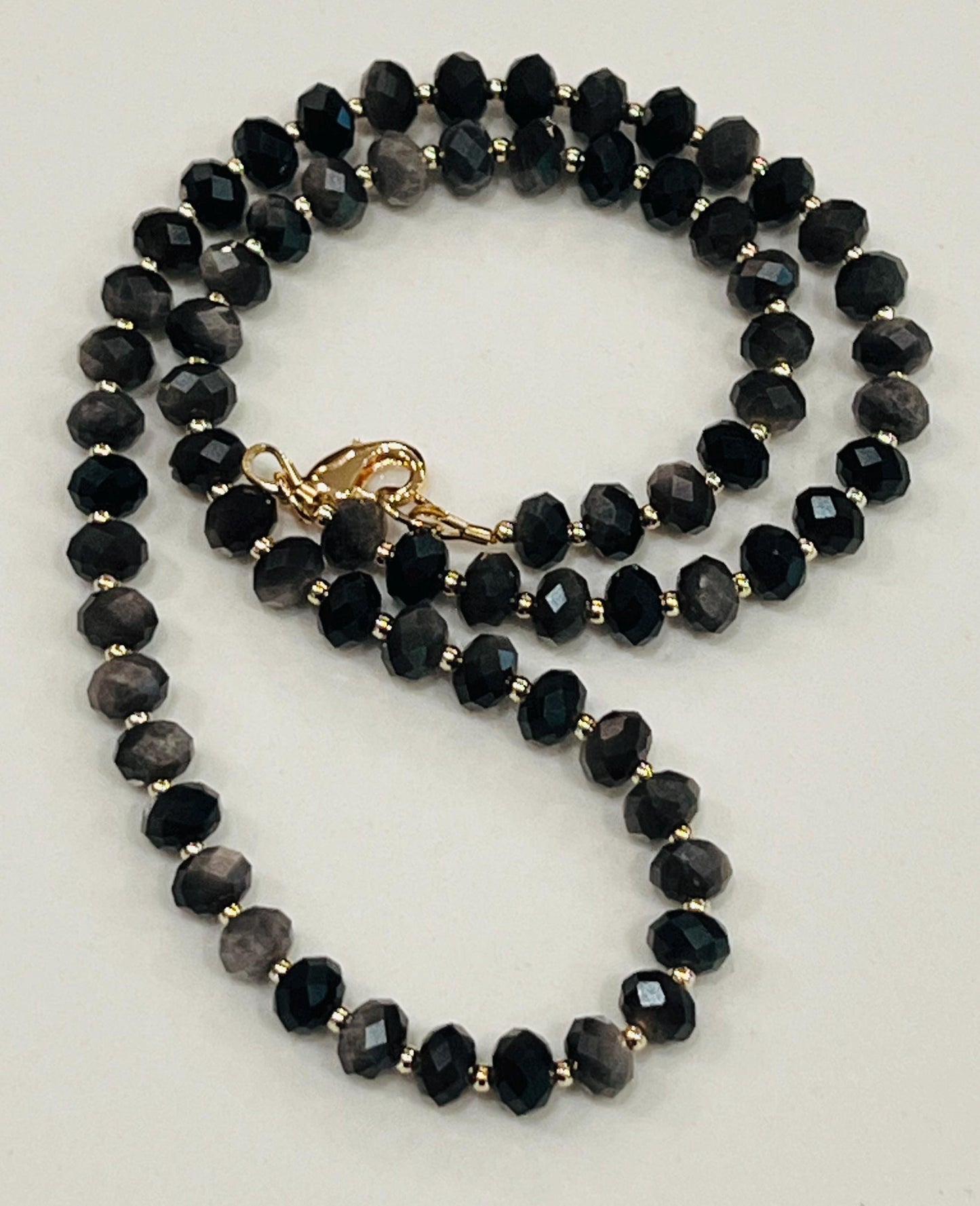 Obsidian Beaded Necklace