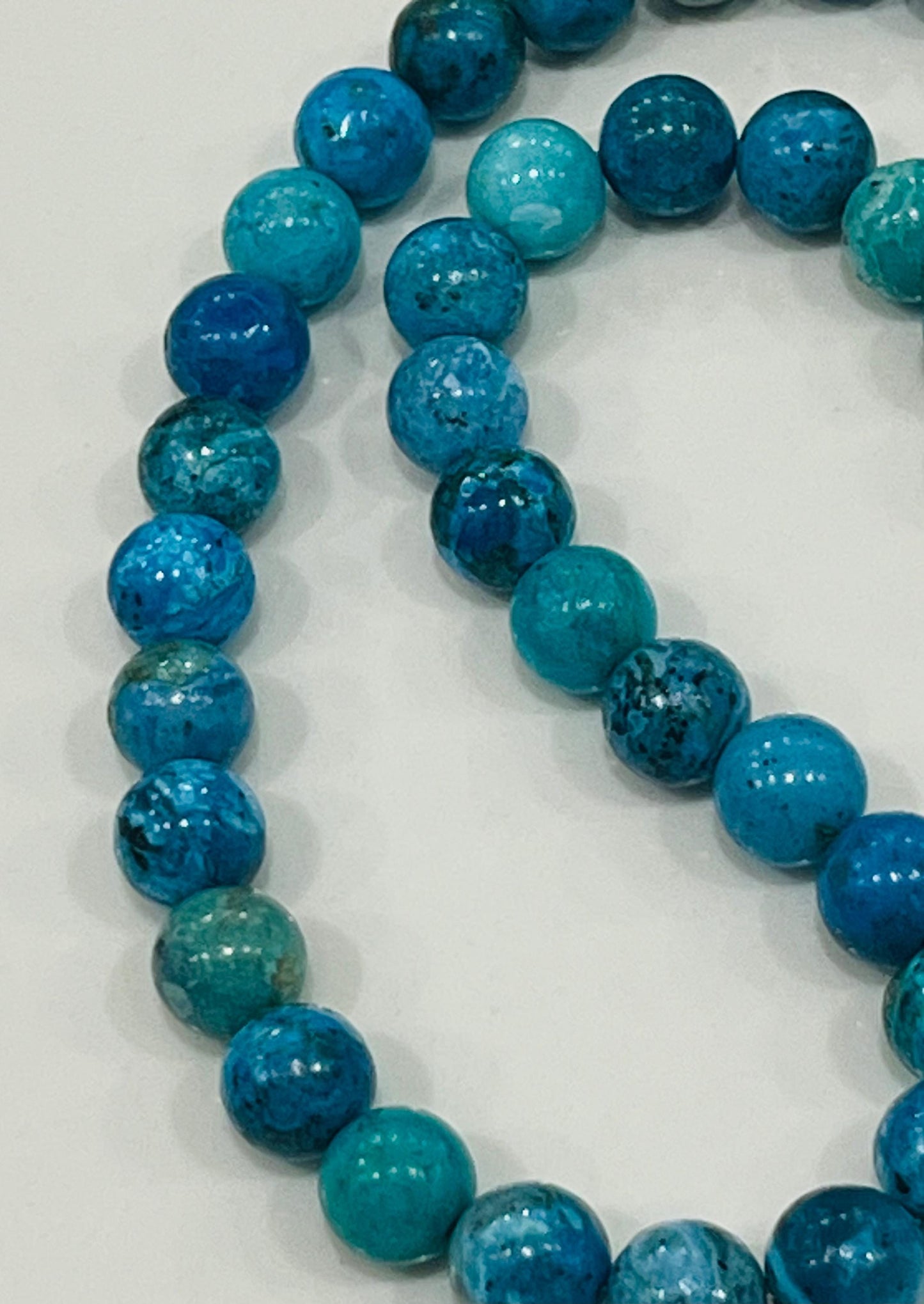Blue Opal Beaded Necklace
