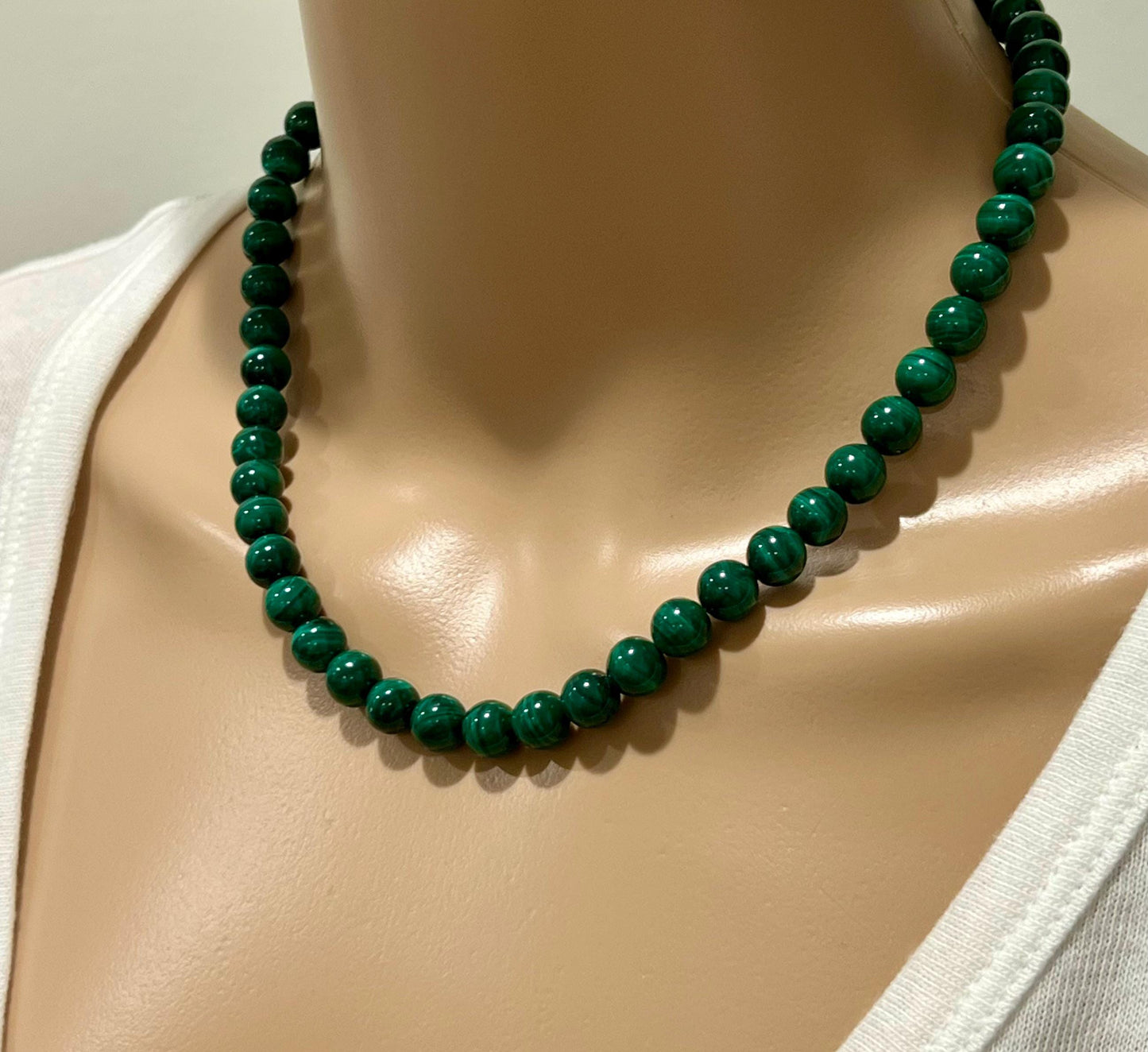 Malachite Beaded Necklace