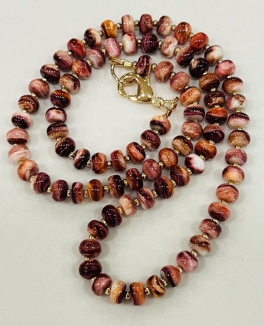 Spiny Oyster Beaded Necklace