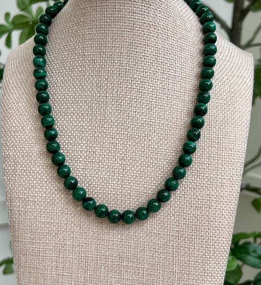 Malachite Beaded Necklace