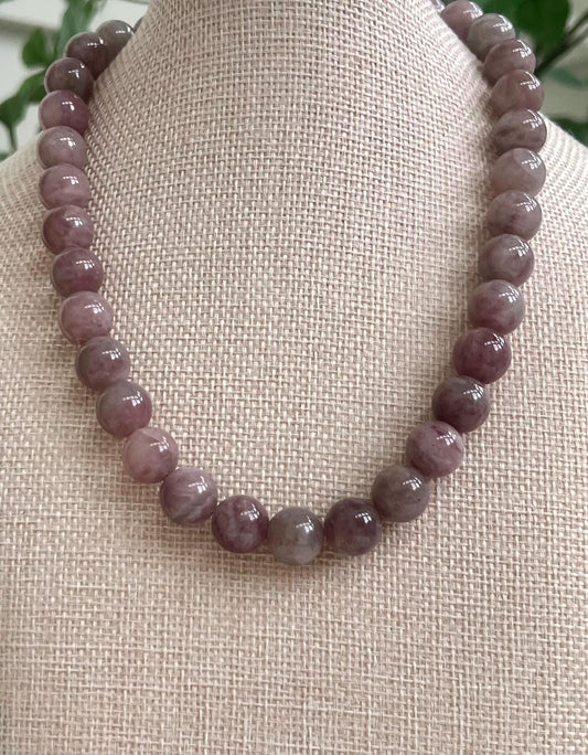 Madagascar Rose Quartz Beaded Necklace
