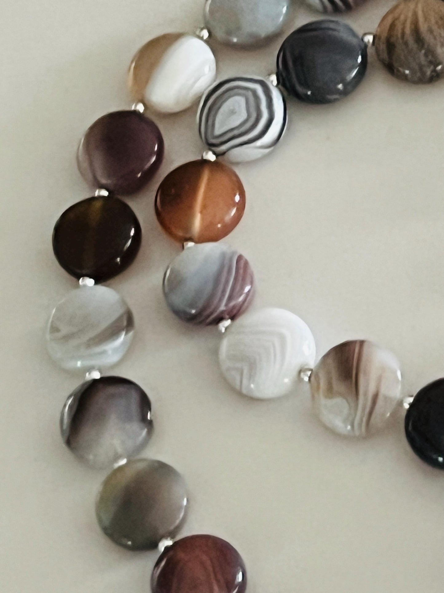 Botswana Agate Beaded Necklace