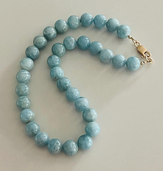 Aquamarine Beaded Necklace