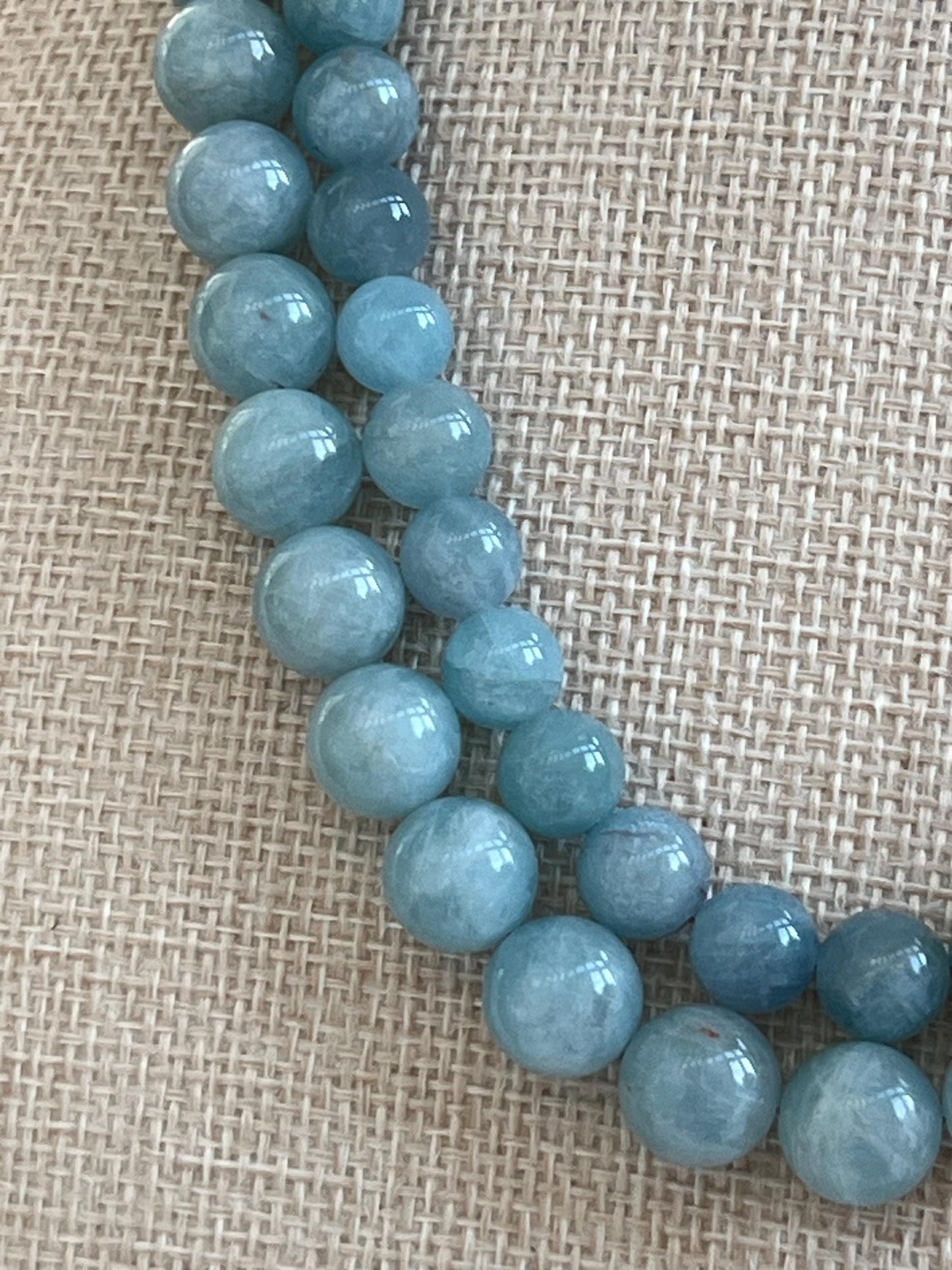 Aquamarine Beaded Necklace