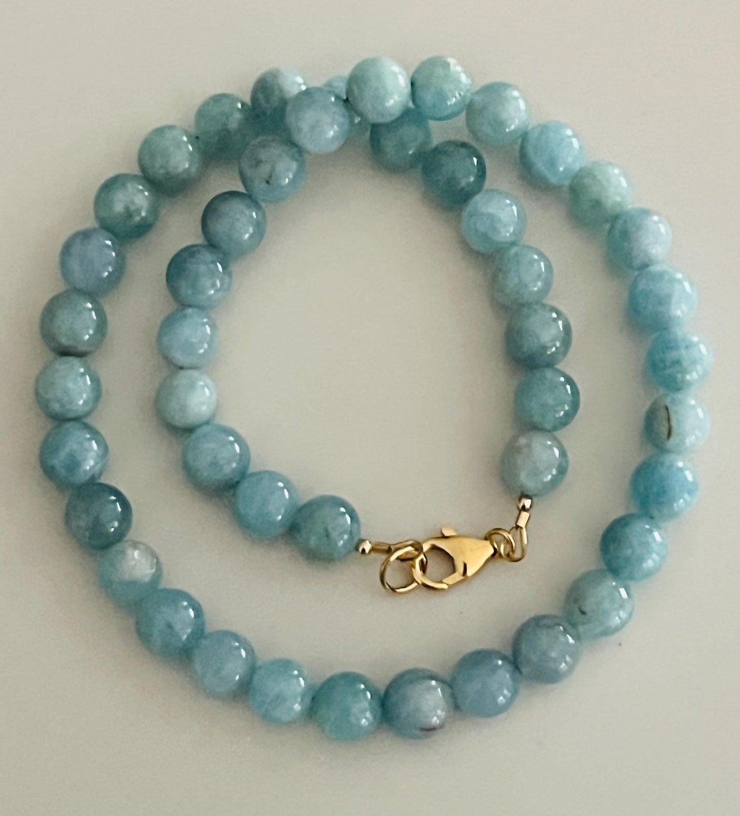 Aquamarine Beaded Necklace