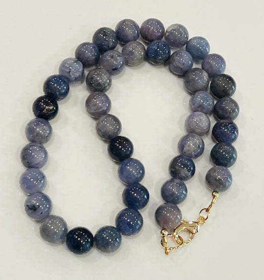 Tanzanite Beaded Necklace