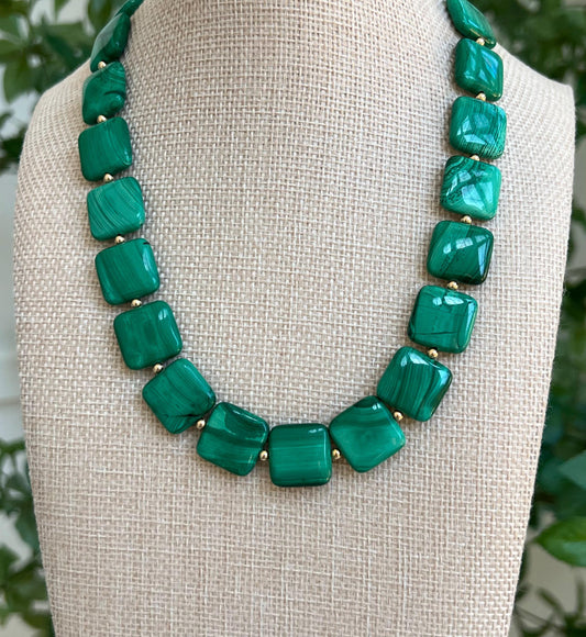 Malachite Beaded Necklace