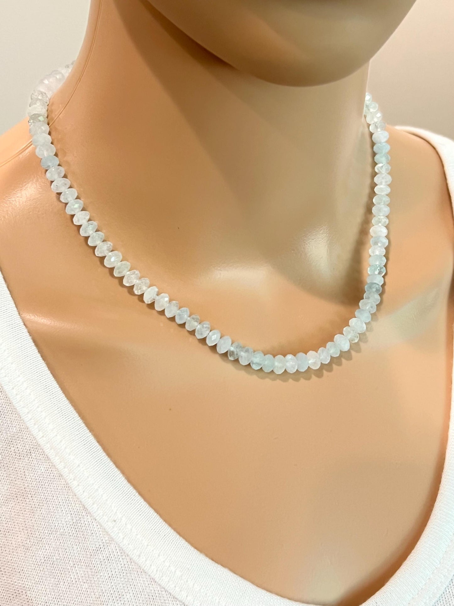 Aquamarine Beaded Necklace