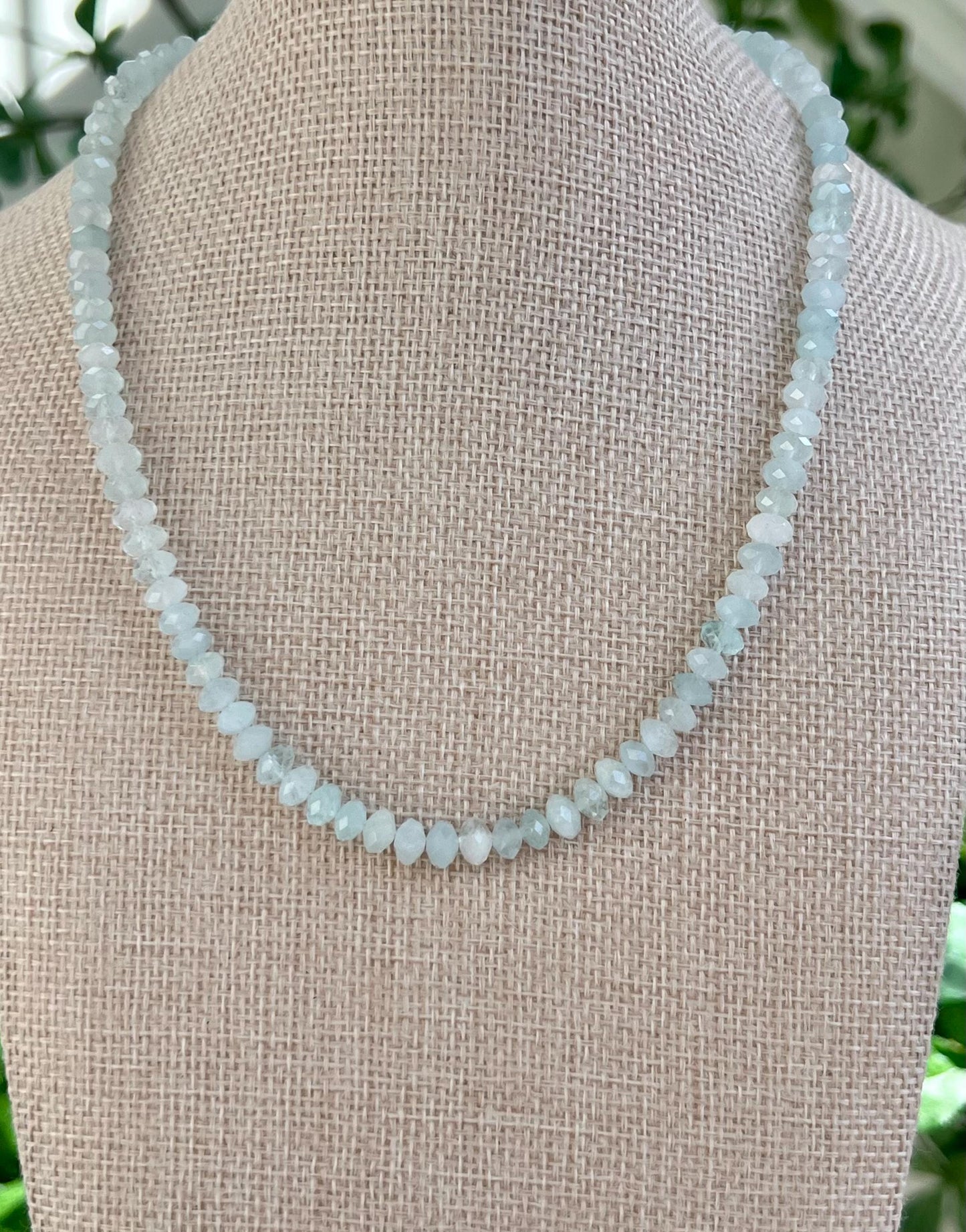 Aquamarine Beaded Necklace