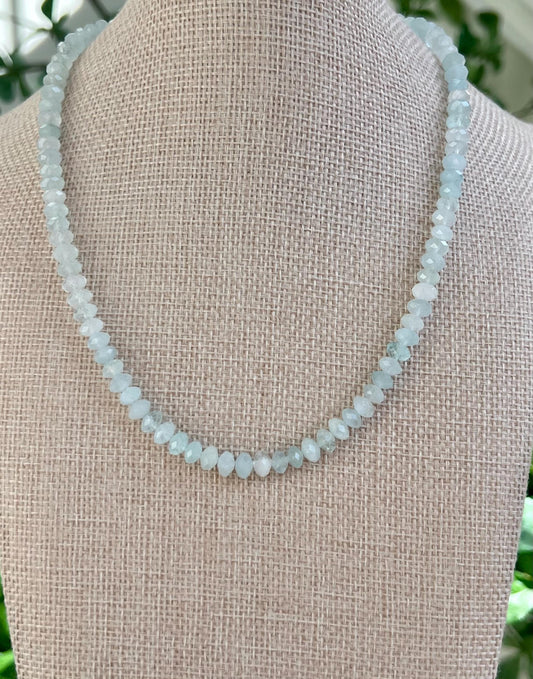 Aquamarine Beaded Necklace