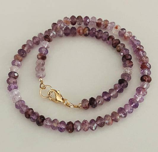 Amethyst Super 7 Beaded Necklace
