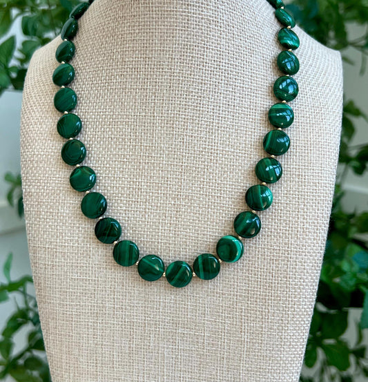 Malachite Beaded Necklace