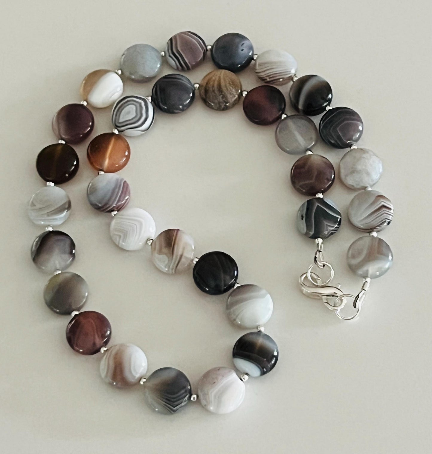Botswana Agate Beaded Necklace