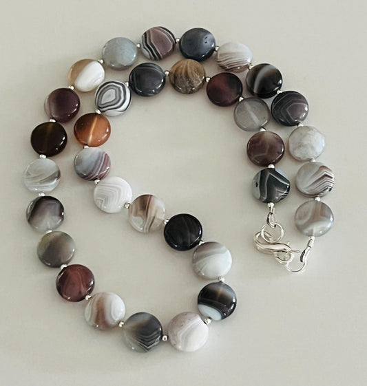 Botswana Agate Beaded Necklace