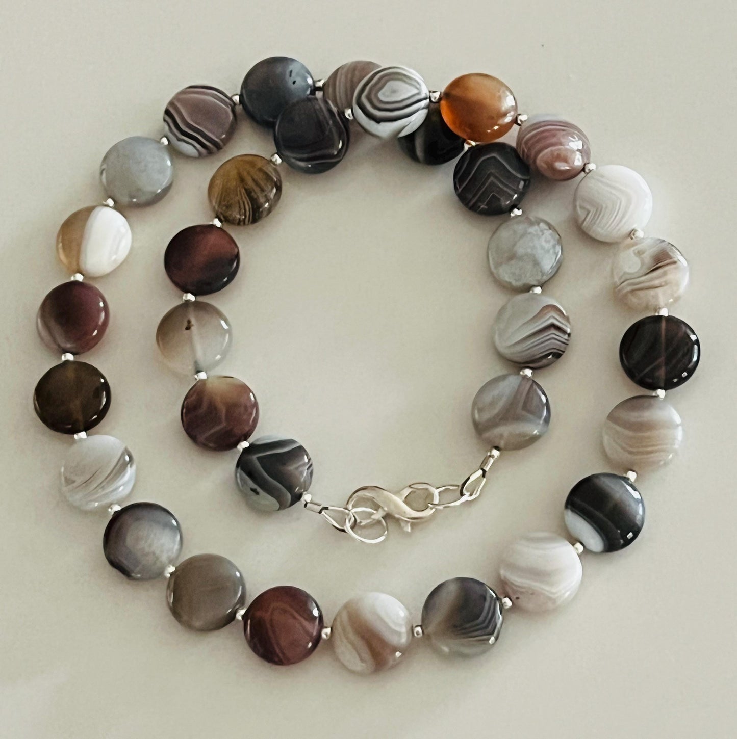 Botswana Agate Beaded Necklace