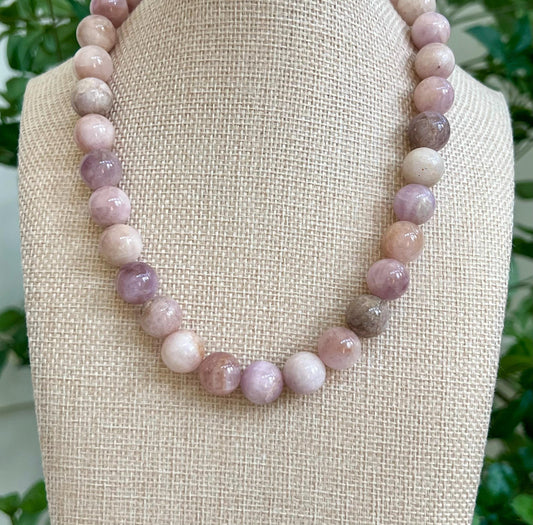 Kunzite Beaded Necklace