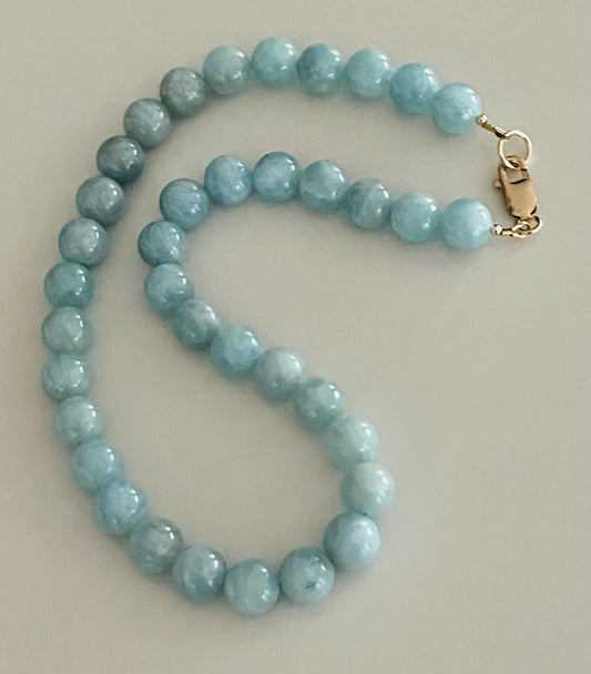 Aquamarine Beaded Necklace