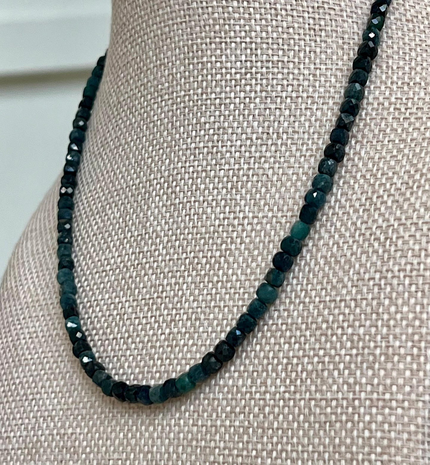 Blue Tourmaline Beaded Necklace