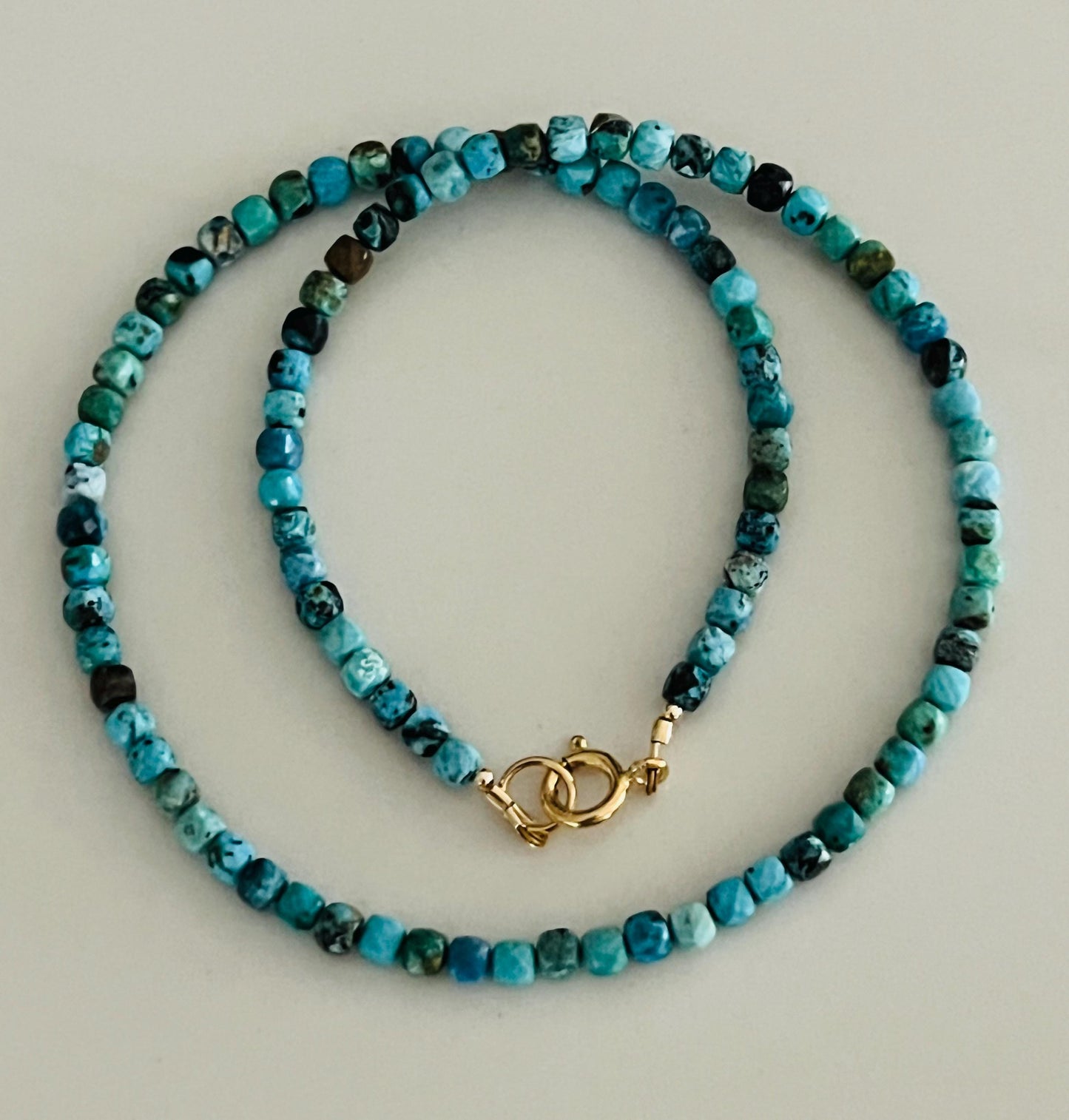 Blue Opal Beaded Necklace