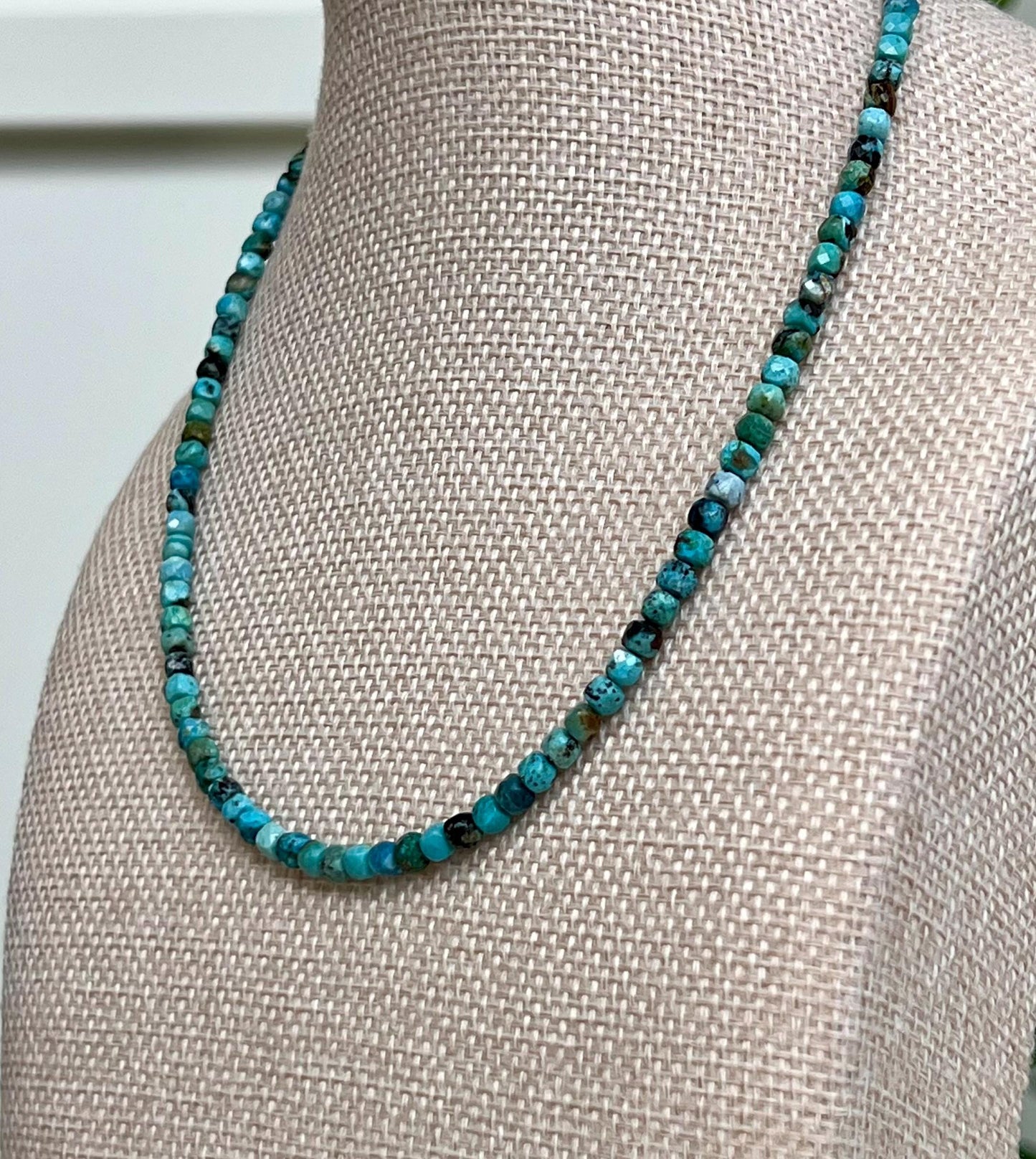Blue Opal Beaded Necklace