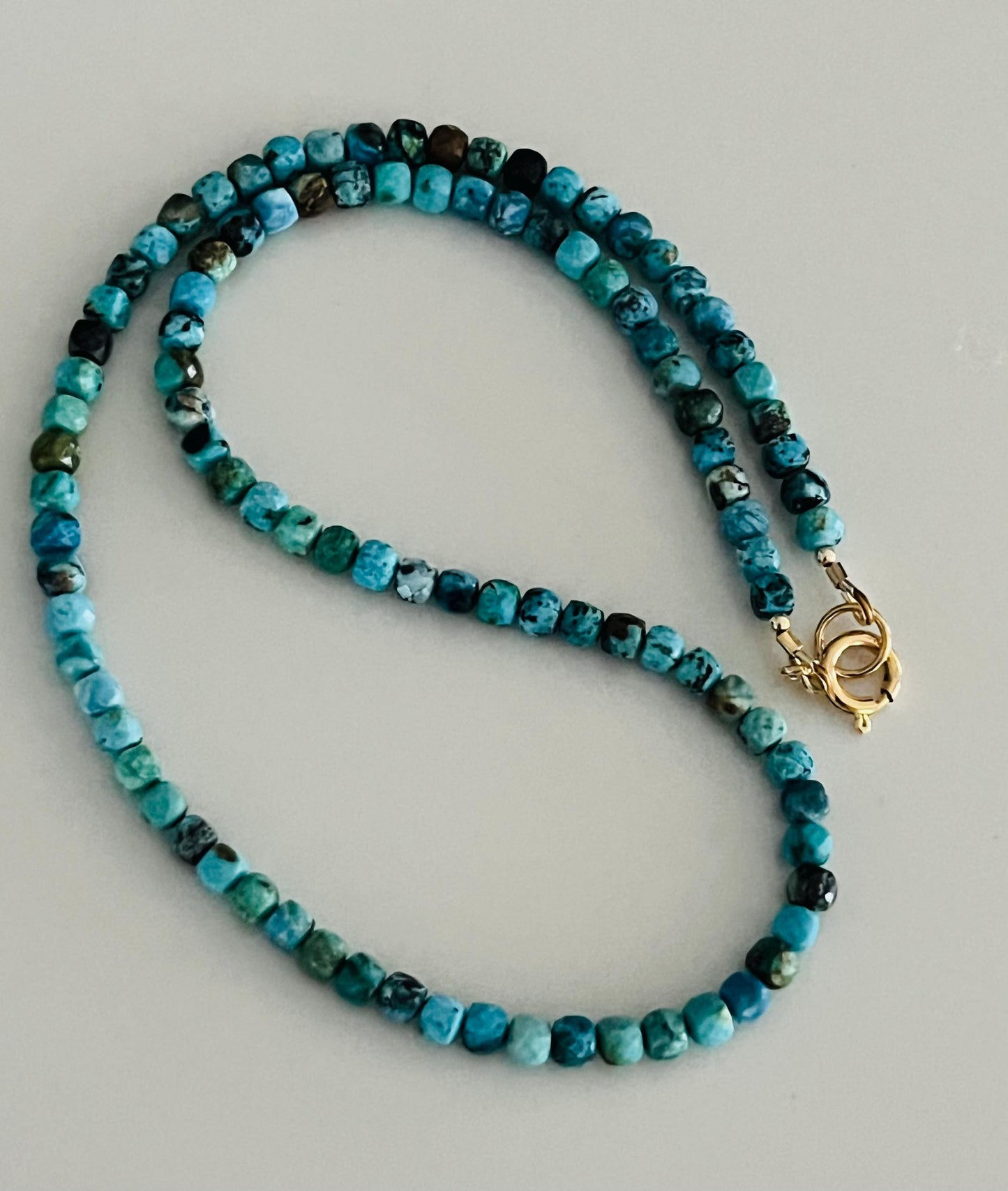 Blue Opal Beaded Necklace
