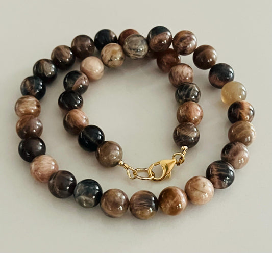 Moonstone Beaded Necklace