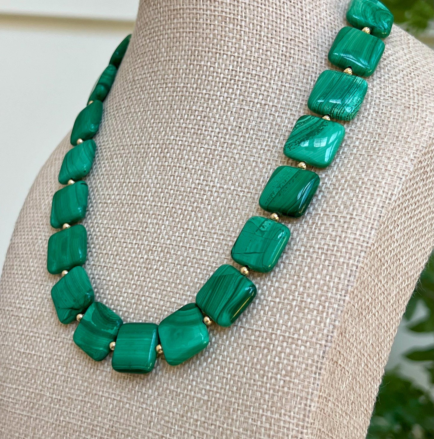 Malachite Beaded Necklace