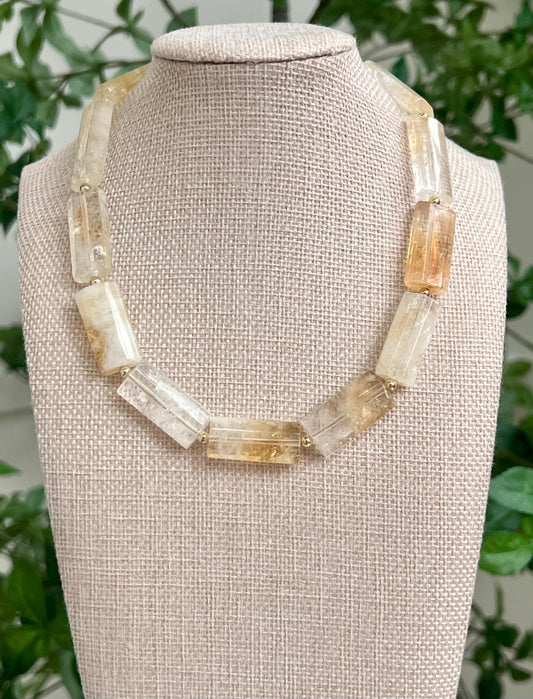 Citrine Beaded Necklace
