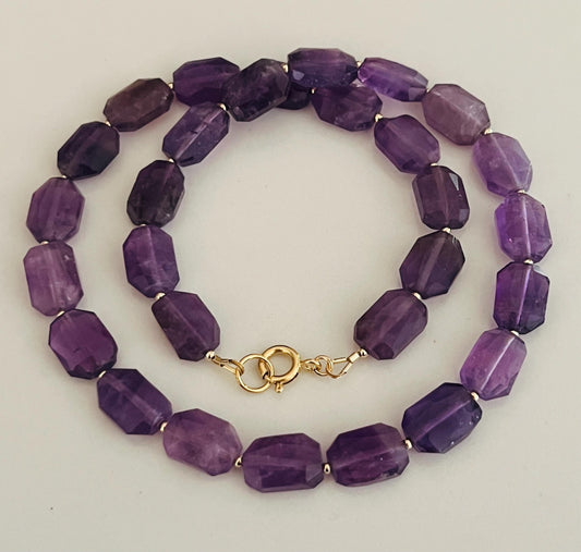 Amethyst Beaded Necklace