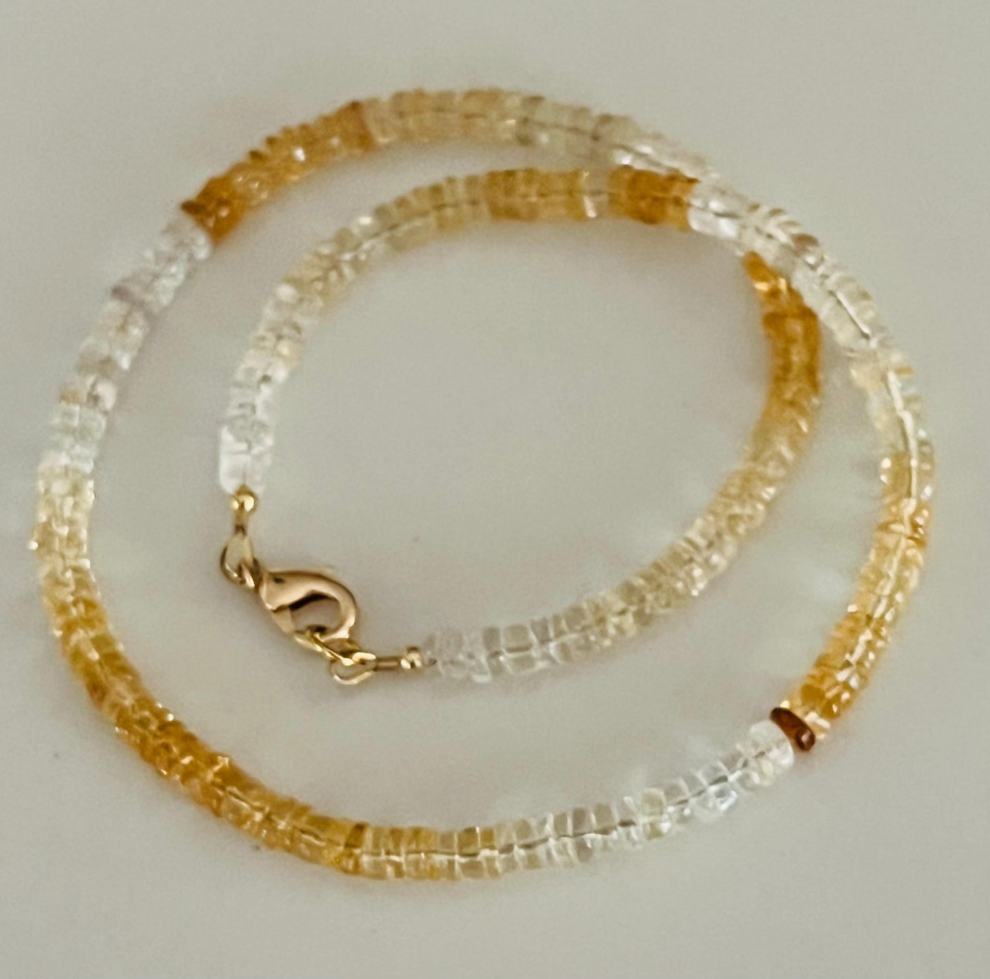 Citrine Beaded Necklace