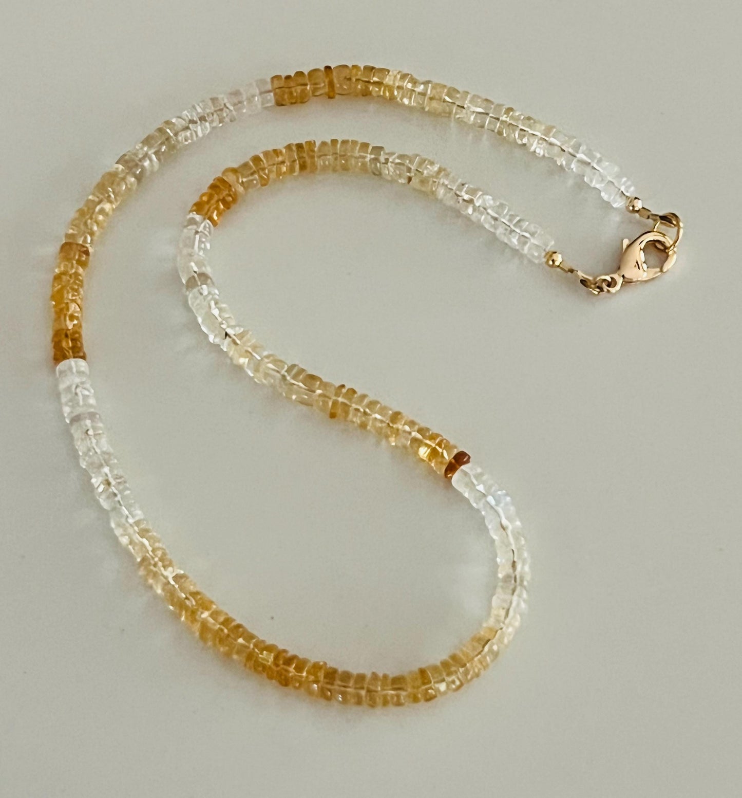 Citrine Beaded Necklace
