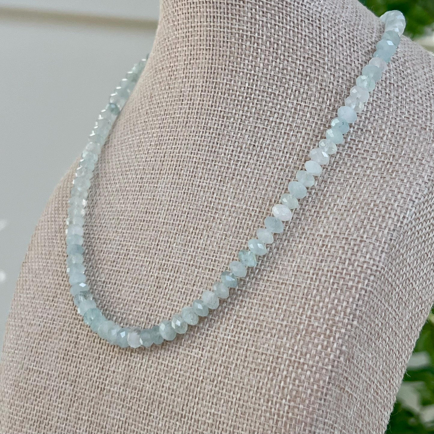 Aquamarine Beaded Necklace