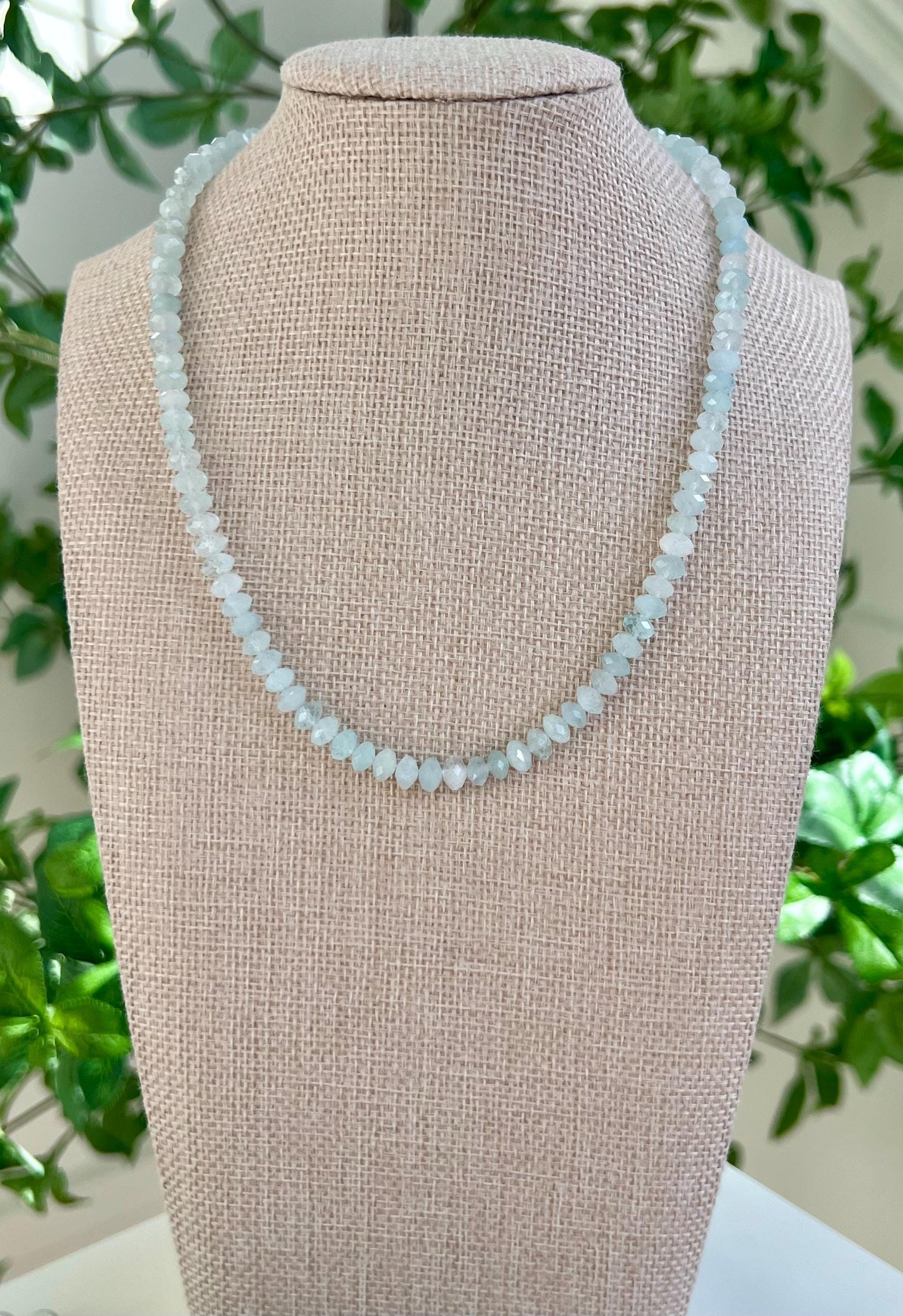 Aquamarine Beaded Necklace