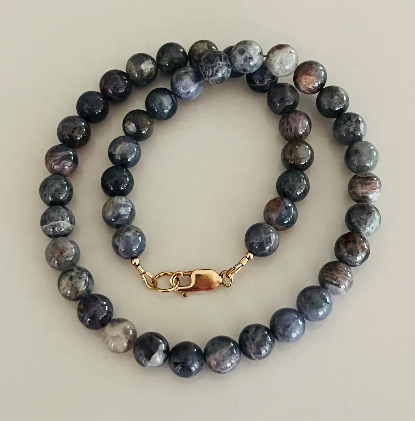 Bloody Iolite Beaded Necklace