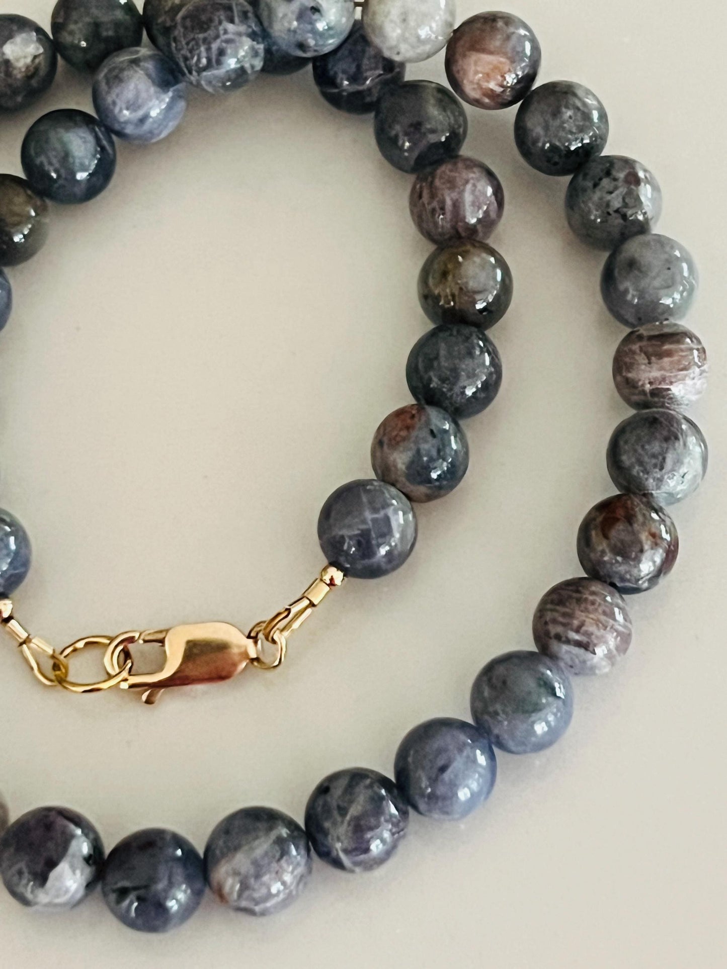 Bloody Iolite Beaded Necklace