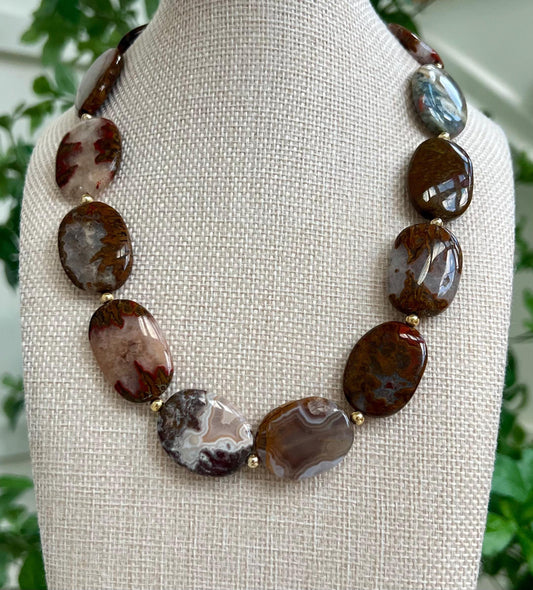 Moroccan Agate Beaded Necklace