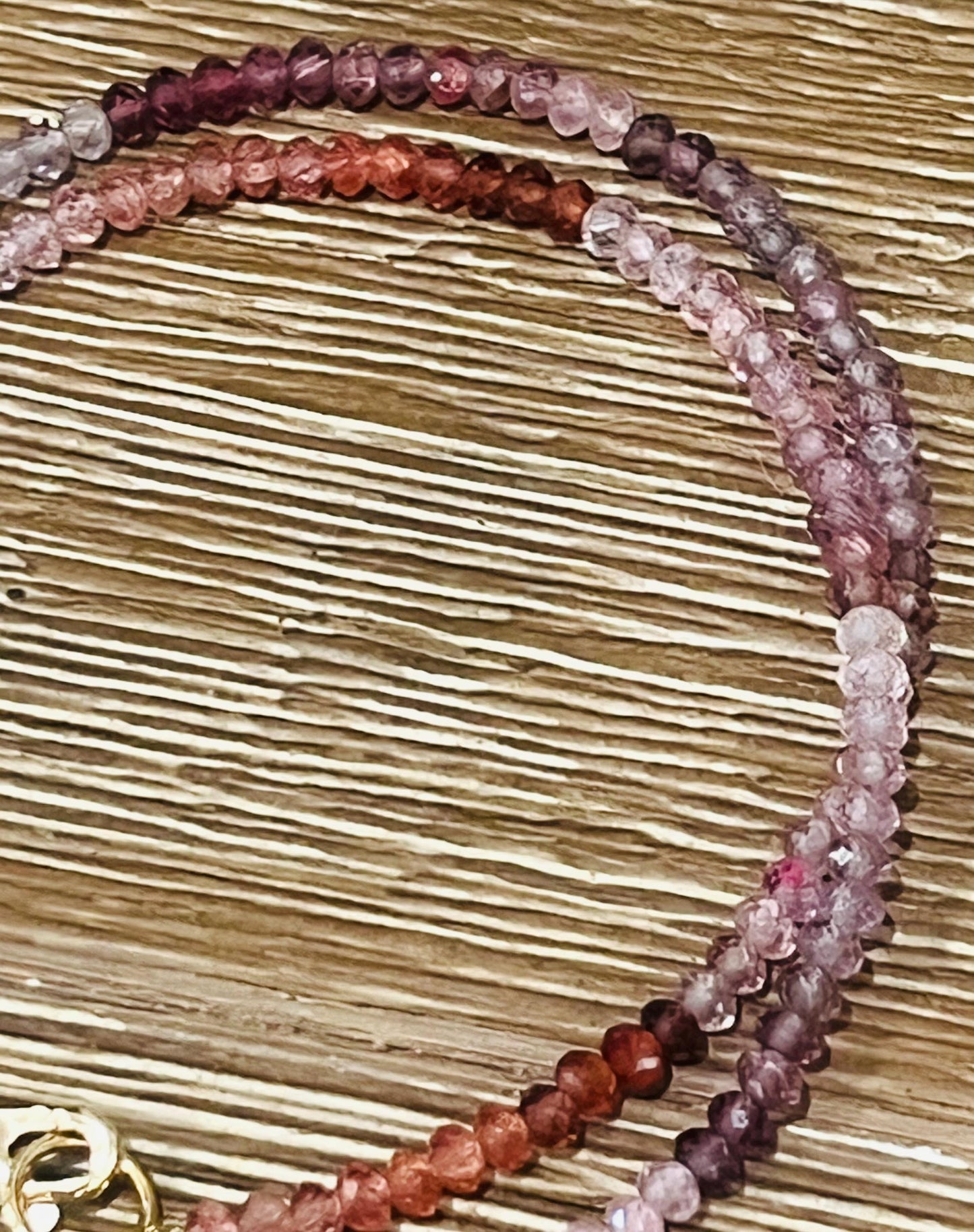 Spinel Beaded Necklace 3.2mm Faceted Rondelle Spinel Necklace Beaded Semi-Precious Gemstone Necklace