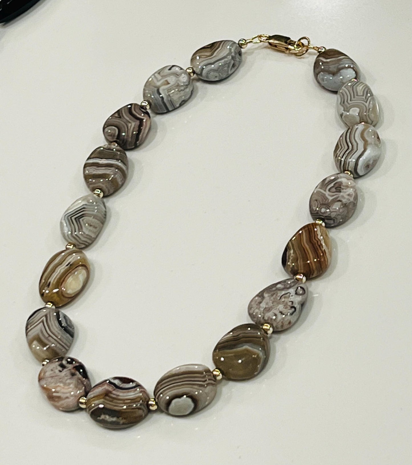 Botswana Agate Beaded Necklace