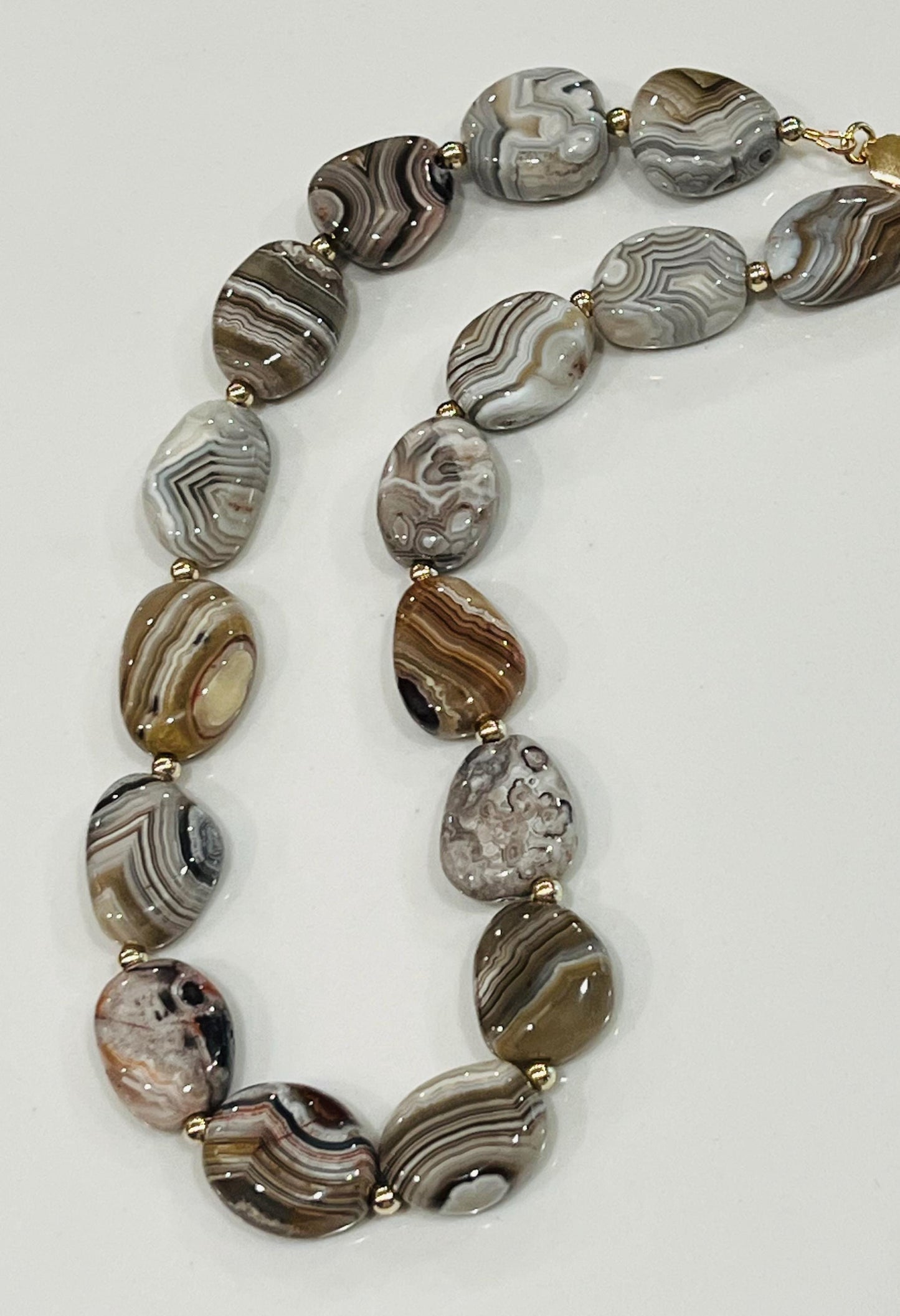 Botswana Agate Beaded Necklace