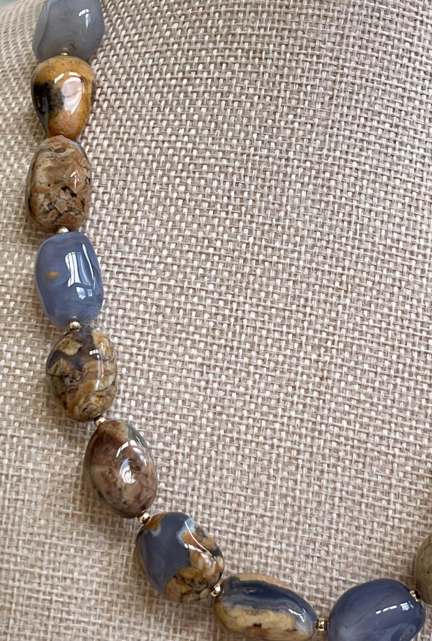 Blue Chalcedony Statement Necklace