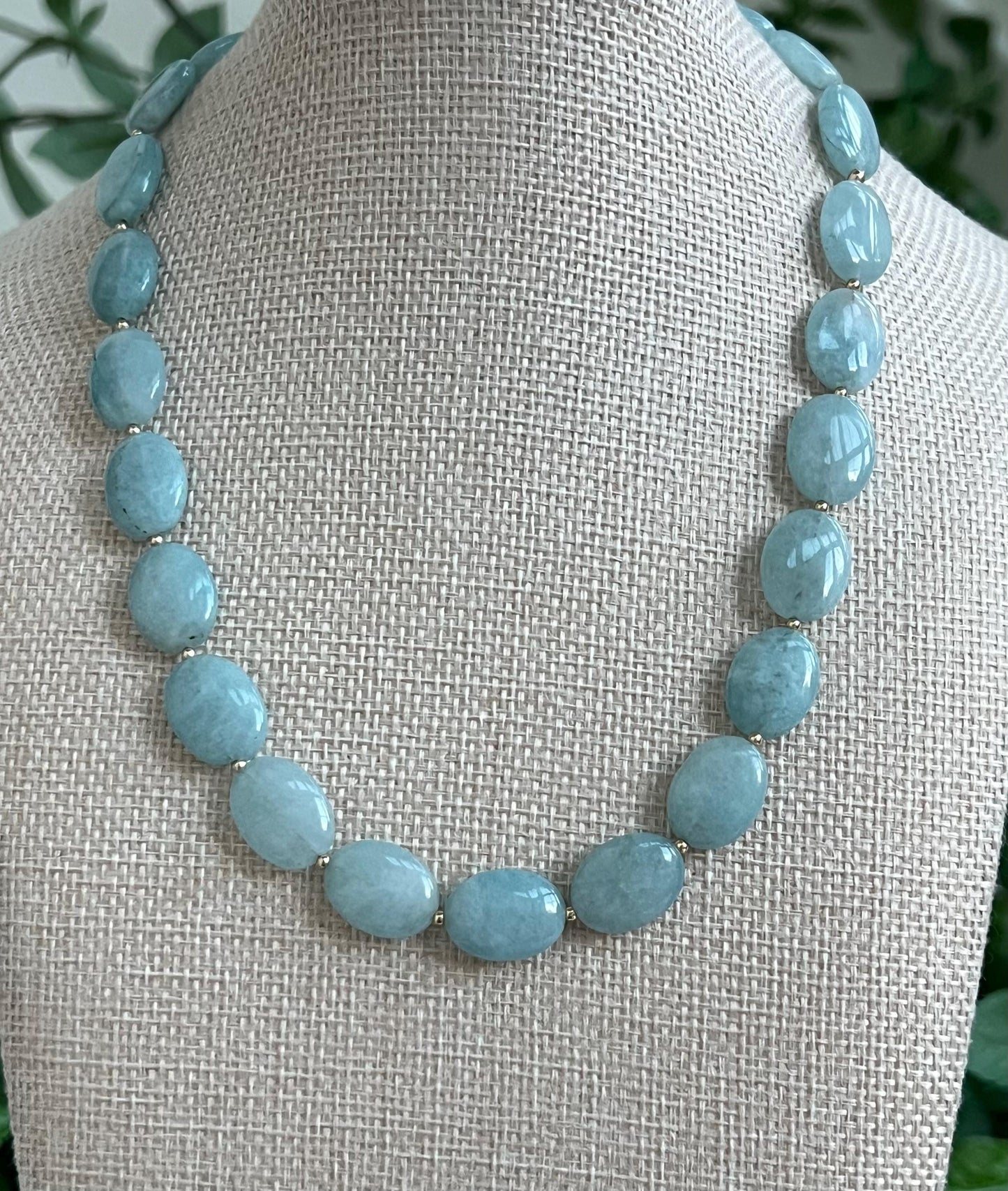 Aquamarine Beaded Necklace