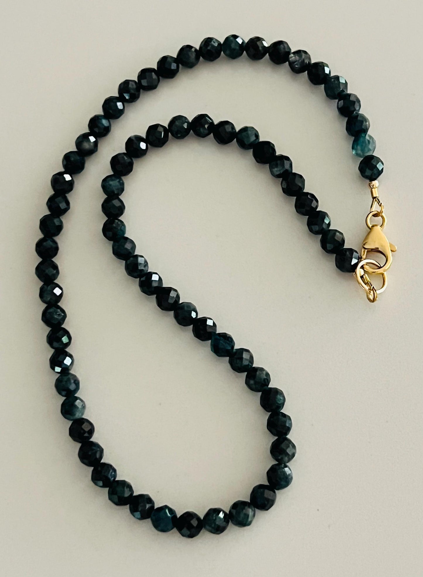 Blue Tourmaline Beaded Necklace