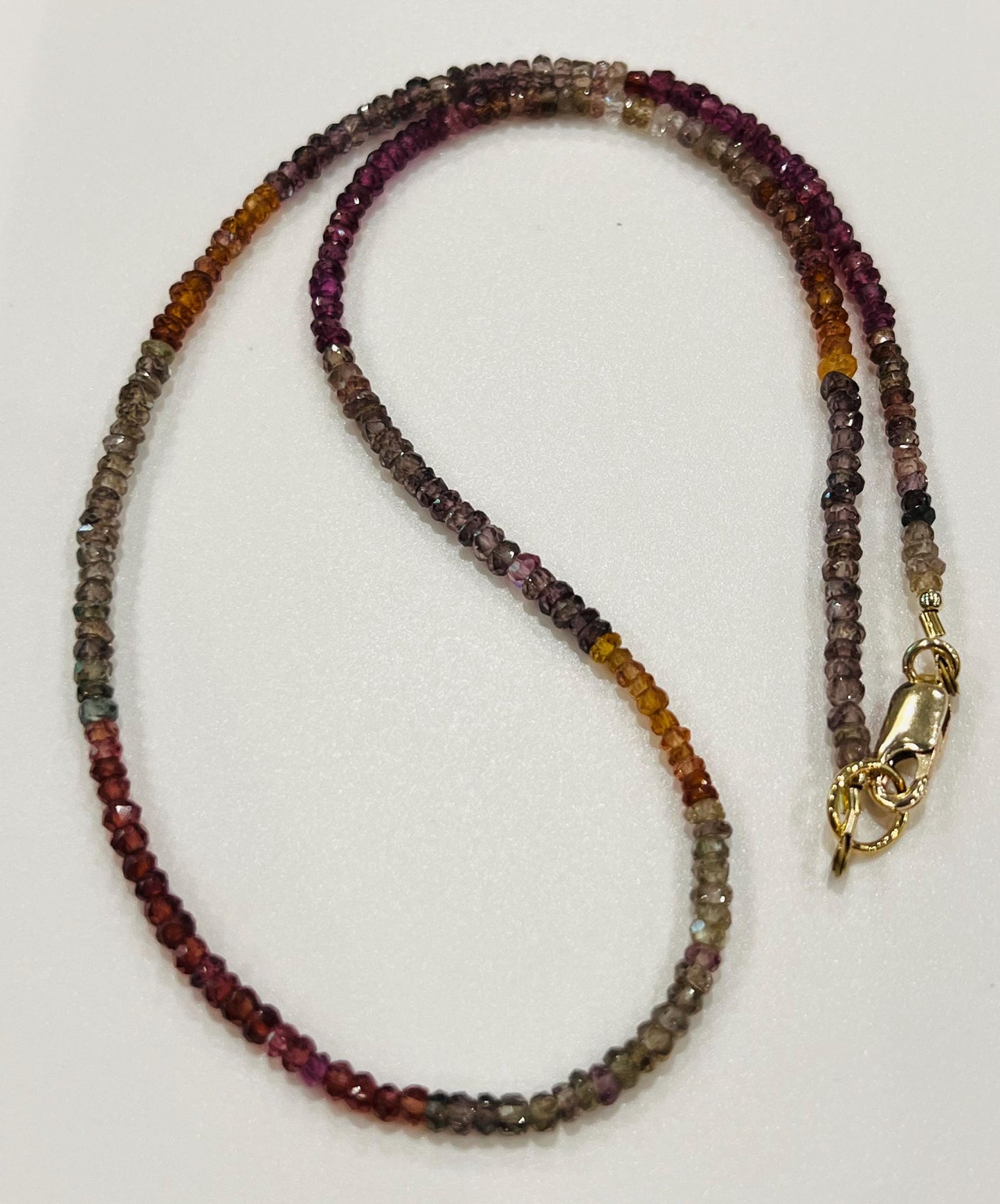 Tunduru Sapphire Beaded Necklace 3mm Faceted Rondelle Tunduru Sapphire Necklace Beaded Semi-Precious Gemstone Necklace Sapphire Necklace