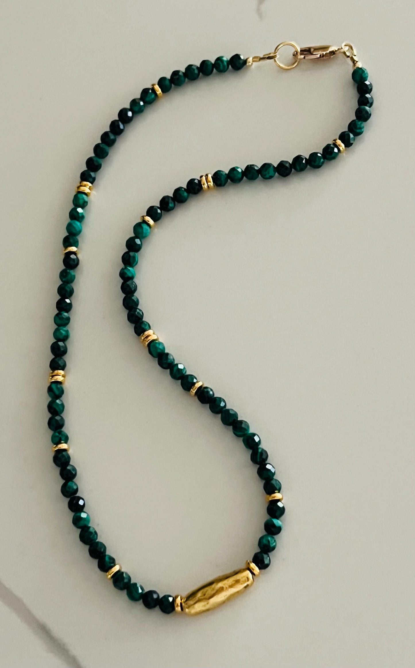 Malachite Beaded Necklace